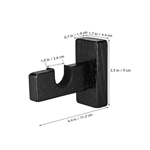 Hockey Stick Wall Mount Wooden Storage Rack 1 Pair
