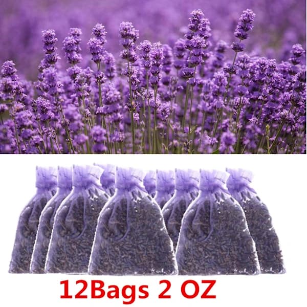12 pcs Lavender Sachets for Fragrant Drawers, Cabinets and Natural Moth Repellent Gift