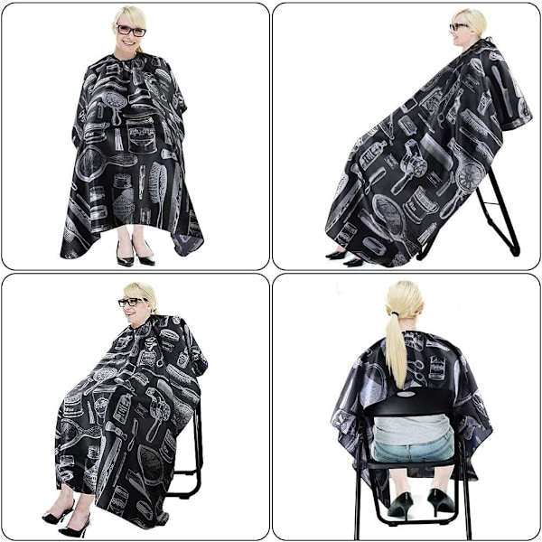 Frisörkappa Frisörkappa, Klippkappor, Vattentät Frisörkappa i Full Längd för Hårstyling, Klippningar och Färgningar B
