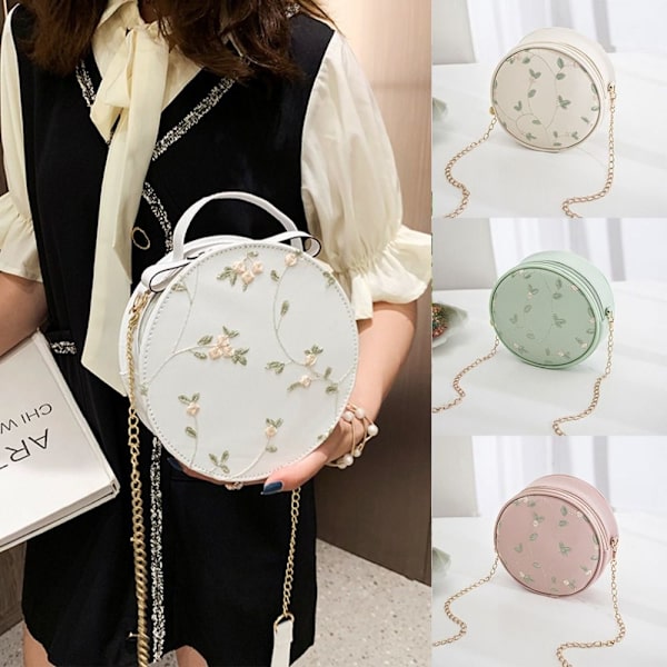 Runde Håndtasker Crossbody Tasker HVID Hvid White