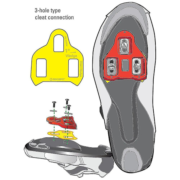 Bikefit Cleat Wedges för Shimano Road Spd-sl & Mtb Spd Atac Speedplay Crank Bros Cleats 8 st/förpackning Bike Fitting