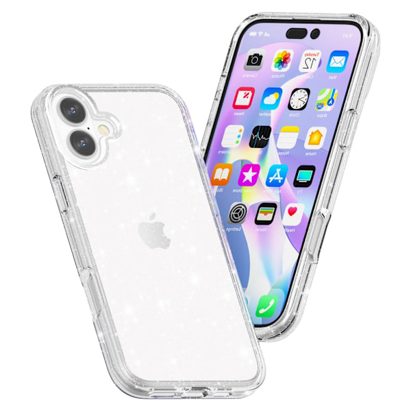 iPhone 16 Skal Glitter Transparent
