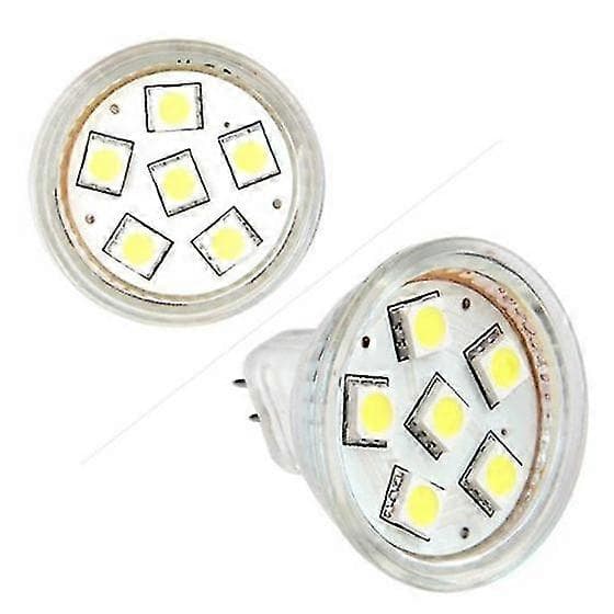 Gu4 Mr11 Dc 12v 6 Smd 5050 Led-lamppu 6000k - Valkoinen