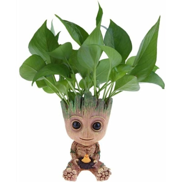 Dekorativ Suckulentkruka, Utsökt Hantverk i Baby Groot Design, Omtänksam Presentidé för Födelsedag och Jul, Multifunktionellt Skrivbord
