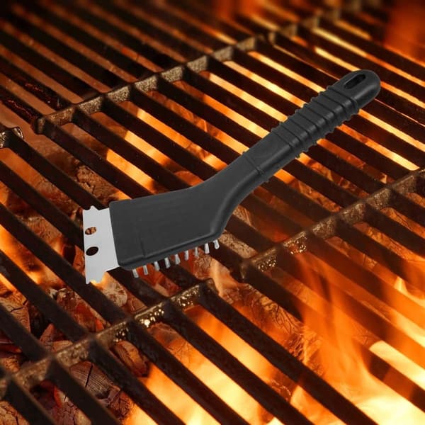 2 stk. kort grillbørsterenser med sort 22 x 7 x 4 cm