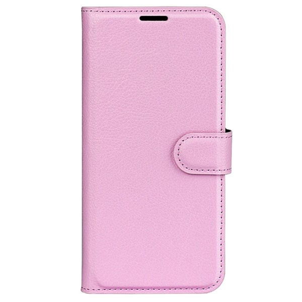Samsung Galaxy S24 Fodral Litchi Läder Ljus Rosa