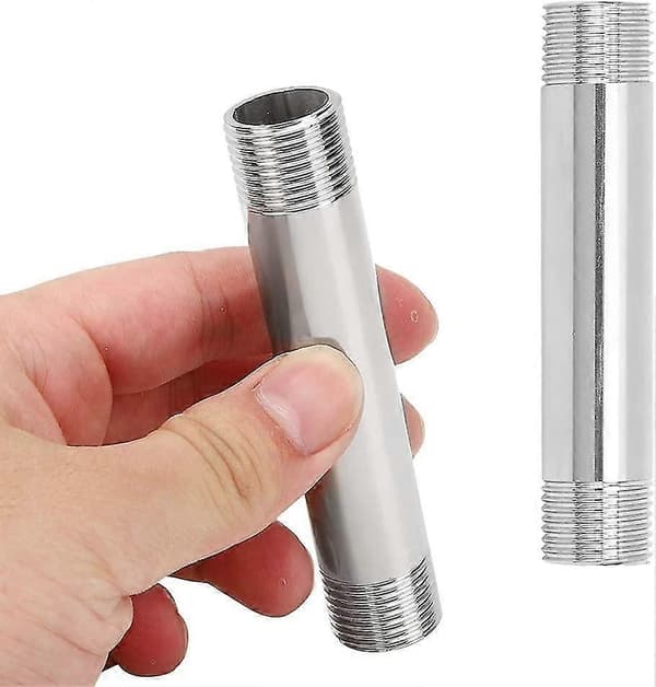 98mm hann-gjenget rørfittings i rustfritt stål (2 stk) (størrelse: 3/4\"bsp)