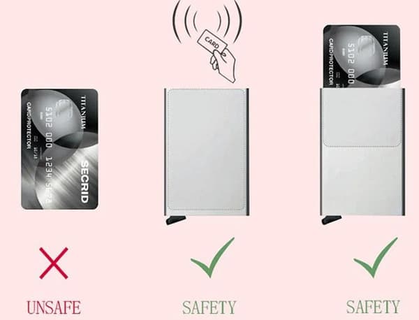 Brun RFID-beskyttelse Pung Kort holder 5 kort (ægte læder) - Stilfuld og holdbar