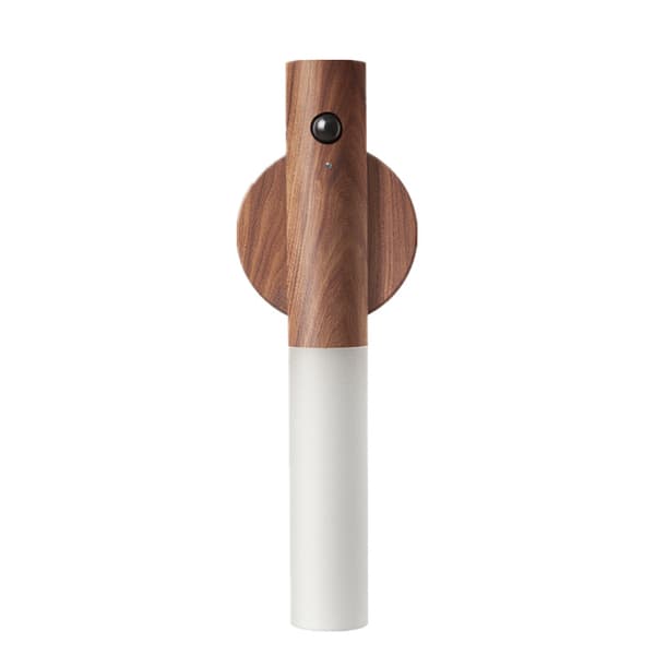 1 st valnöt rörelsesensor USB uppladdningsbar smart nattlampa 3 M