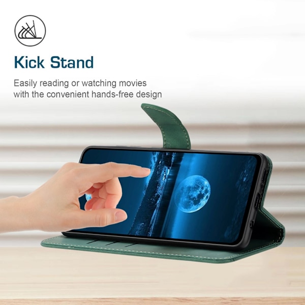 SKALO OnePlus Nord 4 Embossed Plånboksfodral i PU-Läder - Grön Grön