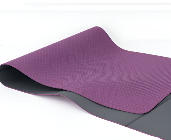 Rosa yogabolster, vikbar yogamatta
