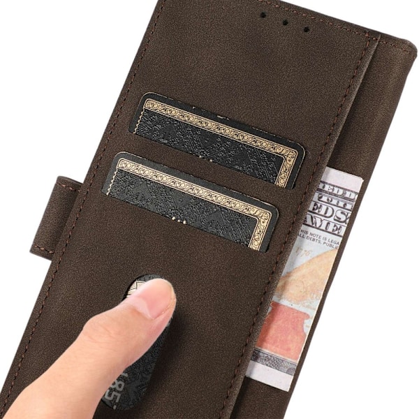 SKALO iPhone 16 Pro KHAZNEH Plånboksfodral i PU-Läder - Brun Brun