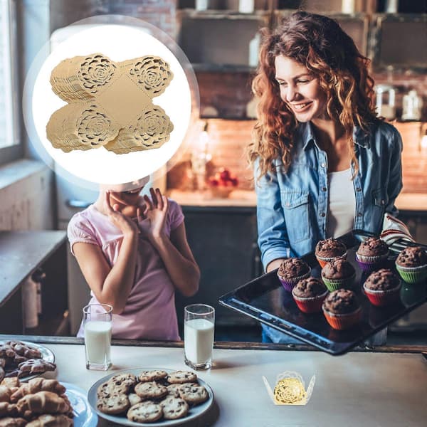 50 stk sjokoladekonfektkopper uthulede sjokolademuffinsformer til bryllup