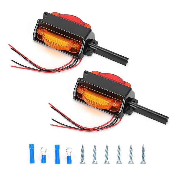 2 stk 14LED varselbaklys 12V 6000K sterkt baklys for lastebil