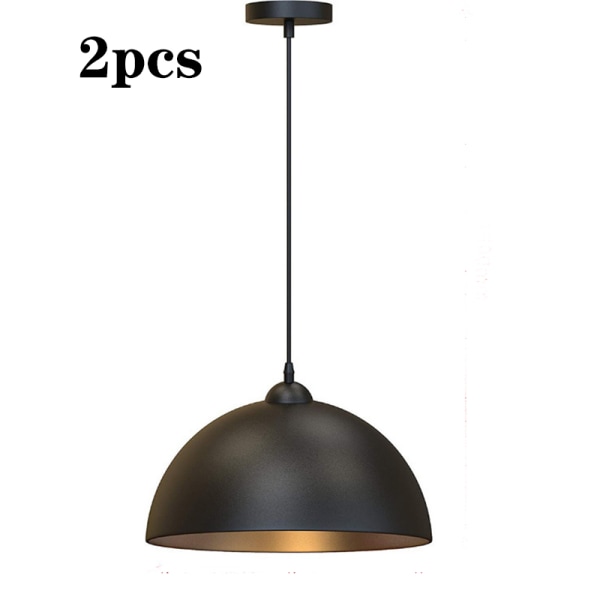 2x pendellampa hänglampa svart-guld lampor Φ 30cm