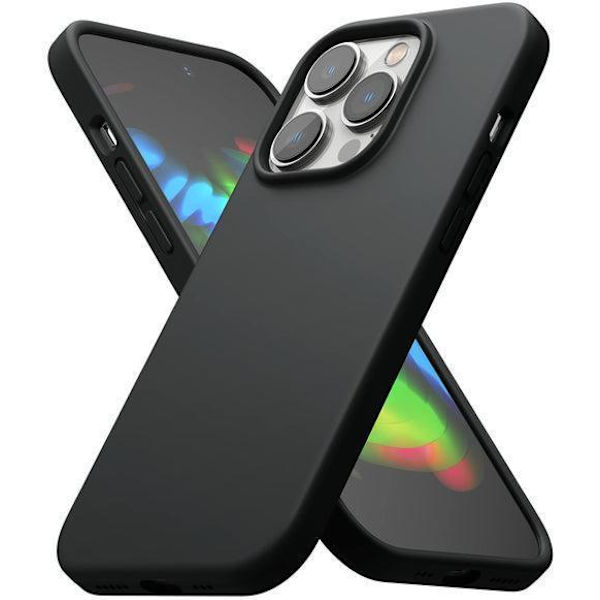 Fläktskyddsfodral för iPhone 14 Pro Max, Slim Svart, 2 st