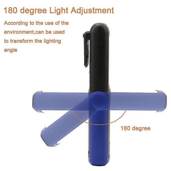 USB oppladbar COB LED arbeidslys lommelykt magnetisk campinglampe