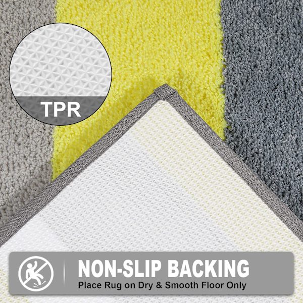 Mikrofiber bademåtte skridsikker absorberende brusemåtte til badeværelse