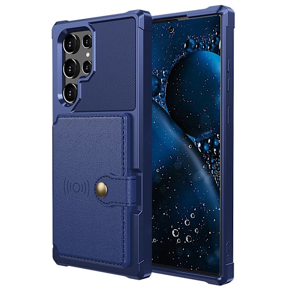 Smidigt Skal med Kortfack - Samsung Galaxy S22 Röd