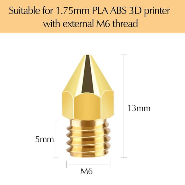 70 stk. 3D-printerdysesæt MK8 ekstruderdyser print