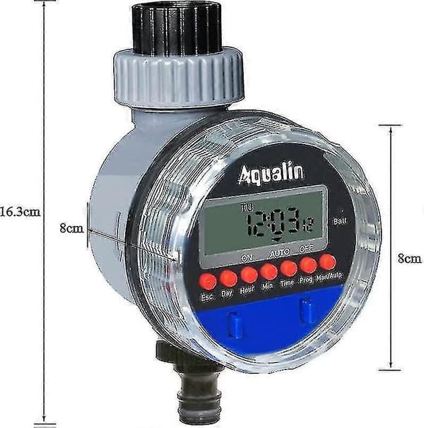Vandingstimer Irrigationscontroller Trykløs Tændt, Kuglehane