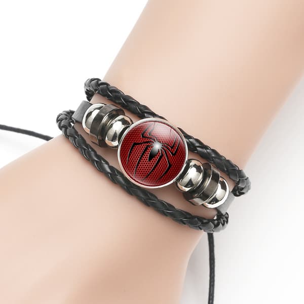 Spider-Man Logo Multi-Layer Flettet Armbånd - 12090104