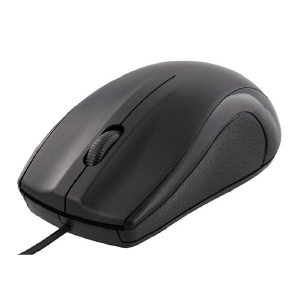 DELTACO kablet optisk mus, 3 knapper med scroll, 1200 DPI, sort