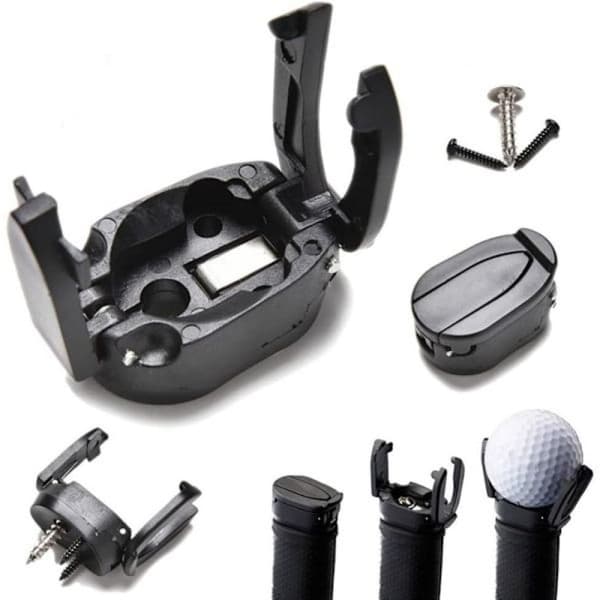 Svart - 2-pak/pose Minigolfboldopsamler til åben putter og boldopsamler
