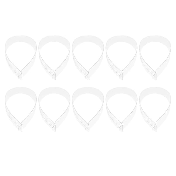 100 st plastkrageband slitstarka kragefästband (transparenta)
