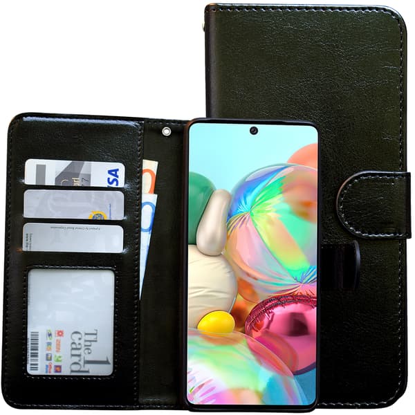 Galaxy A51, Skinnveske, Beskyttelse, Brun Brun