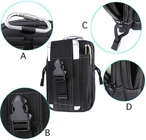 Taktisk Bæltetaske, EDC 1000D Molle Taljetaske/ Multifunktionel Ba