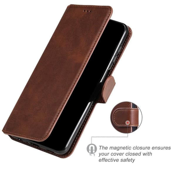 Samsung A53 5G, Klassisk pungcover, Brun
