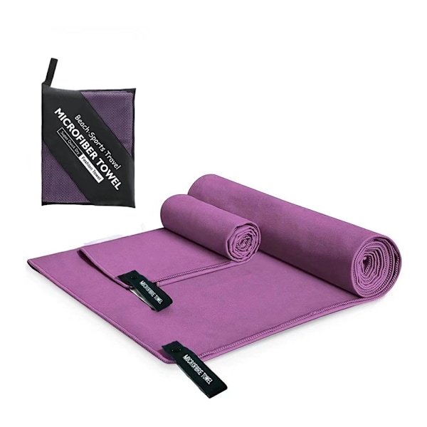 Mikrofiberhandduk, Snabbtorkande Superabsorberande Ultrakompakt För Resor, Gym, Yoga, Camping, Vandring, Backpacking (2-pack)