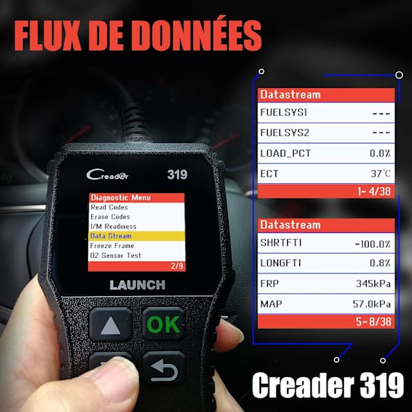 OBD2 Diagnostisk Scanner, Omfattande Motorfelskodläsare med Fullständiga OBD2-Funktioner, Bred Kompatibilitet, Flerspråkigt Stöd och Fordon