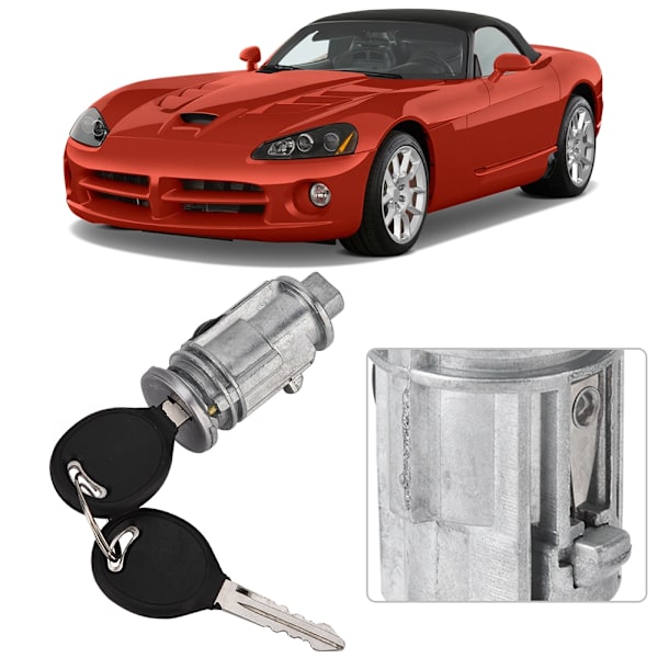 Tändningslås Cylinder i Krom för Vissa Chrysler Dodge Jeep-fordon, Högkvalitativ Säkerhet och Smidig Funktion för Ditt Fordon