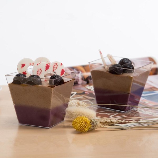 25x Dessertskålar i Plast Transparent