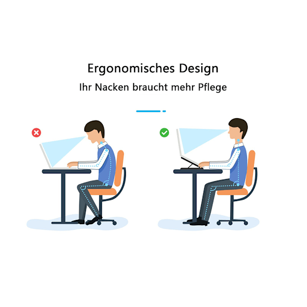 Ergonomisk Design Laptopställ För 10-15.6\" Enheter, Portabelt Vikbart Ställ Med Robust Triangelstöd, Halkfri Silikonkudde Säkerställer Säkerhet Och