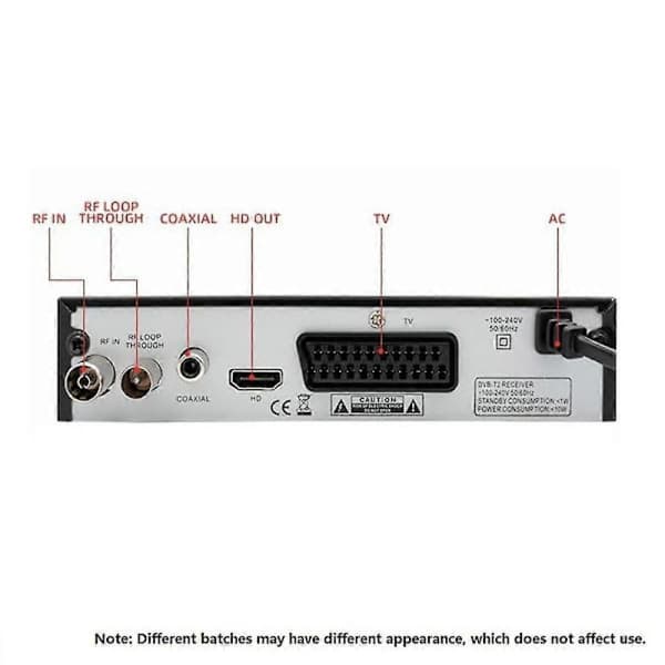 DVB-T2 HEVC 265 Digital TV-tuner DVB-T2 265 1080p HD-dekoder USB bakkenett TV-mottaker EPG