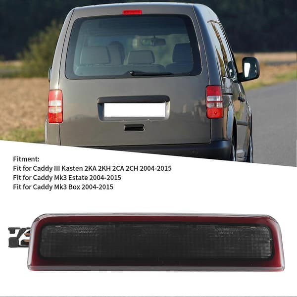 Tredje bromslampa Högmonterad bromslampa Passar för Caddy III Kasten 2KA 2KH 2CA 2CH 2004–2015 Röksvart