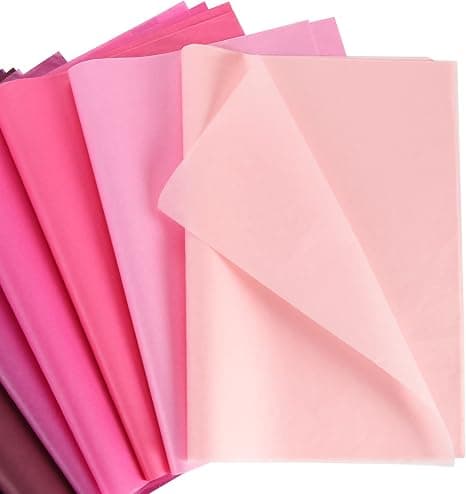50 st Presentpapper av silkespapper, olika färger pysselpapper