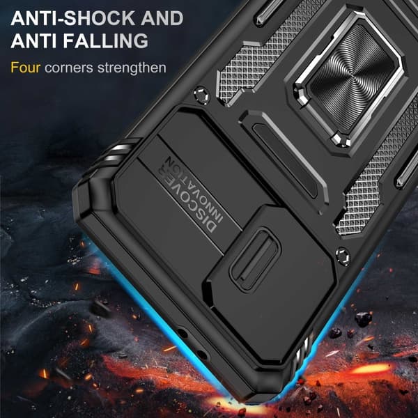 Samsung S23 - CamShield / Kamerasuojus Jalusta Musta