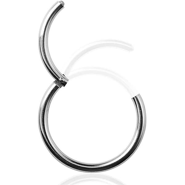 Sæt med 5 næseringe i rustfrit stål 1,0 mm*6 mm 5 farver Seje perforeringer