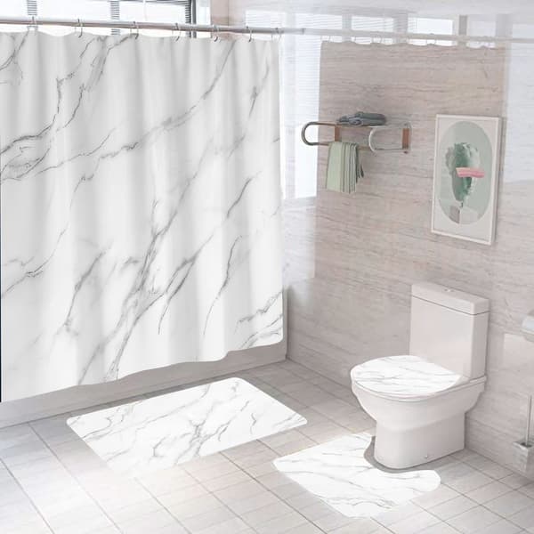 3D-printet badeforhæng - 150*180cm - marmorering