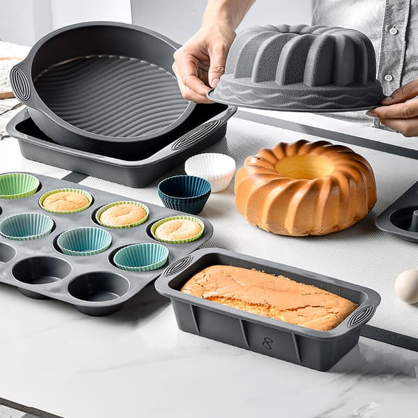 Morandi Farge Rundt Sett Kakeform Baking Eggetert Dampet Egg Hjelpeform