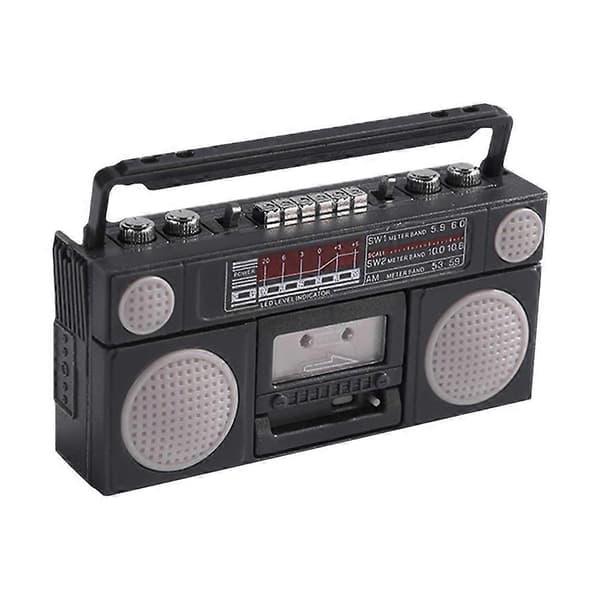 Miniradio modellinredning Miniatyrradio prydnad Dockhusdekoration