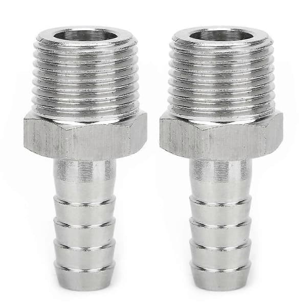 1/2in BSPT hann-gjengekobling rørfitting med hurtigkobling - 2 stk (BSPT 1/2in - 8mm)