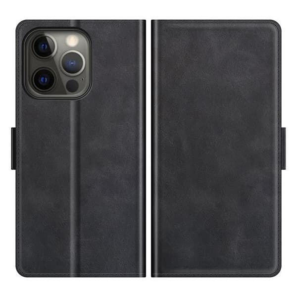 Flip-lompakkokotelo iPhone 13 Pro Maxille - Musta