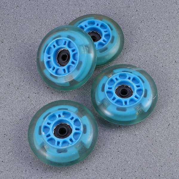 4 stk. 72 mm LED-skatehjul Inline-rulleskohjul for utendørs utskifting (tilfeldig farge)