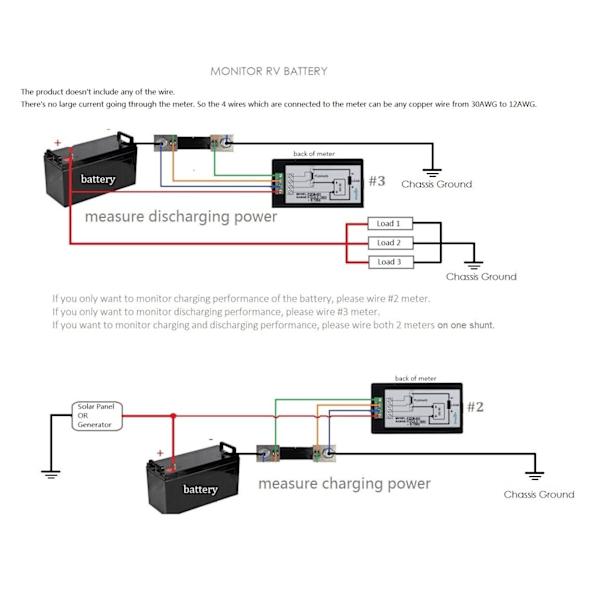 4-i-1 Drok Digital Multimeter, Tålig DC Spänning Ström Effekt Energi Testare, Exakt Mätare Med 100A LCD-Display, Överbelastningslarm Och Manuell Blå