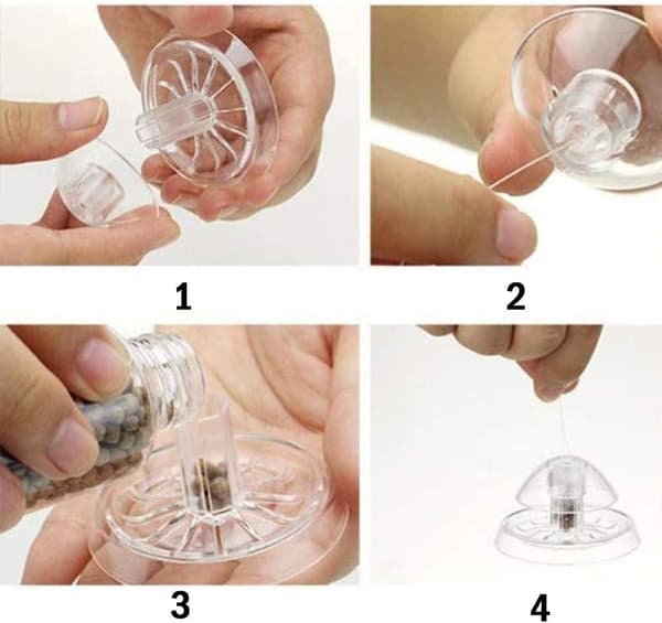 2 snigelfällor, akvariefällor, snigelfällor i plast, roliga i plast